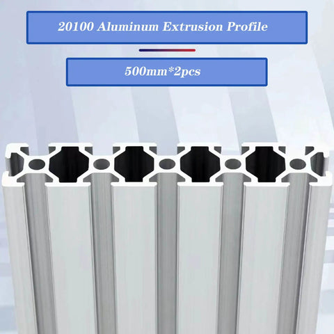 Durable T Slot Aluminum Extrusion For 3D Printer Parts And CNC DIY Projects Silver 500mm Length Pack Of Two