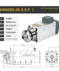 Heavy Duty CNC Spindle Motor High Speed Copper Winding HM6065-06-5.5-F with detailed specifications and dimensions.
