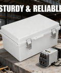 Weatherproof ABS Electrical Enclosure 190x290x140mm Outdoor Junction Box With Stainless Steel Latch for control panels in industry site