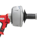 Heavy Duty Manual Feed Drain Cleaner With 5/16 Inch Inner Core Cable And Roll Up Inner Drum, side view of the tool.