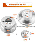 Solid Aluminum Pulley Kit For Big Block Chevy 396 427 454 V-Belt Long Water Pump Setup, dimension details with sizes