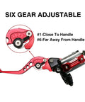 Universal Seven Eighths Inch 22 Millimeter CNC Hydraulic Brake Clutch Lever Master Cylinder With Dual Pump featuring six gear adjustment.