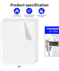 Product specification for Two Pack One Eighth Inch Thick Plexiglass Sheets 36 Inch By 24 Inch Clear PET Plastic For Arts Crafts Signs DIY