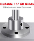 10Mm Inner Diameter Flange Shaft Couplings Kit, 4 Pack With Wrench, Durable Iron Construction, Heat Treated And Electroplated, 16Mm Outer Diameter, 32Mm Base Diameter, Great For DIY Hobby Projects, Model Making, CNC And Robotic Assemblies, close-up on flange coupling