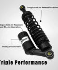 Pair 320mm Motorcycle Shocks Universal Rear Air Shock Absorbers For Off Road Bikes Street Bikes ATVs 150cc-750cc Center Distance Fit Check