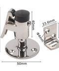 Heavy Duty Marine Grade 316 Stainless Steel Door Holder Catch With Rubber Bumper, 2x2 inch design, prevents slamming noise.