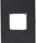 Adorne Graphite 1 Gang Screwless Wall Plate 6 Pack Snap In Frame For Quick No Muss No Fuss Installation With Durable Metal Mount And Modern Clean Look That Lasts front view