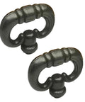 Solid As A Rock Matte Black Ring Knobs For Kitchen Cabinets And Bedroom Drawers Vintage Drop Design Furniture Pulls Hardware Bundle Comes With Screws For No Sweat Quick Install Upgrade, two heavy-duty matte black ring cabinet knobs.