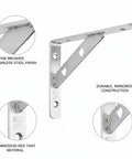 Heavy Duty 304 Stainless Steel L Shape Shelf Bracket For Kitchen Bathroom And Garage Storage Rust Resistant And Extra Strong Support
