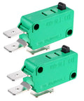 2 Pack Heavy Duty SPDT NO NC Push Button Switch 16A 125/250VAC Micro Limit Switches, Dual Throw With 3 Pins, IP40 Protection