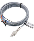 Inductive Proximity Sensor Switch Non Shield Type With 2mm Sensing Range, 10 To 30V DC, 150mA, NPN Normally Open, 3 Wire, M6 Mount, 78 Inch Cable, Grey Housing A Real Workhorse For Automation And Machinery, grey cable and metal threaded body