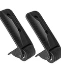 Rock Solid Heavy Duty Non Swivel Casters With L Shape Plate Mount For Speaker Boxes And Tool Chests, black wheels and brackets.