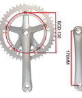 Urban Folding Bicycle Crank Set 46T 170mm 130 BCD Aluminum 6061 Crank Arm For Single Speed Bikes Durable Lightweight Sub