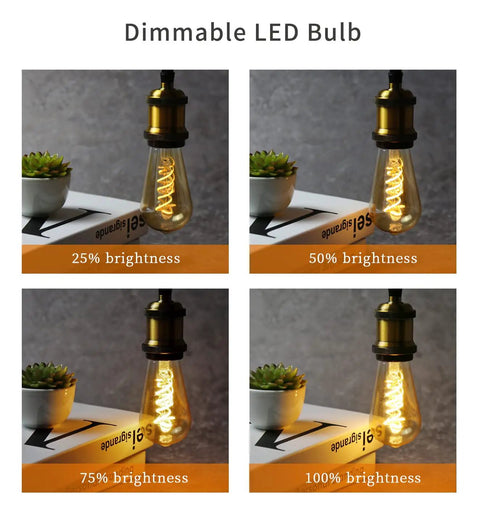 Six Pack G25 LED Globe Edison Bulbs Dimmable Filament Style E26 Base 6W Equal 60W Neutral White 4000K Glass Edison Look
