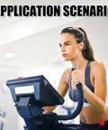 Woman using treadmill with Two Pack Universal Treadmill Magnetic Safety Key Replacement Stop Magnet For Treadmills And Running Machines, Emergency Lock Key, Durable Round Magnetic Switch For Home Gym That Works Like A Champ.
