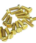 M3x5mm Slotted Cheese Head Machine Screws Milled From Solid Brass, showing rust-resistant fasteners for weekend projects.