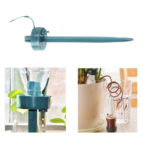 Set It And Forget It Plant Irrigation Timers For Auto Watering In Your Garden Home Dorm Greenhouse 10 Pack Convenient Timed Watering System Keeps Plants Hydrated While Youre Away. Teal plastic plant irrigation timer stake with drip line