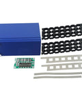 Heavy Duty DIY Lithium Battery Case For 12 Volt Projects With Nickel Straps And 3X7 Cell Slots Top Shelf Abs Housing, blue box with components.