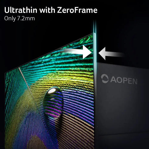 Close-up of Ultra Thin 21.5 Inch Full HD IPS Monitor With Zero Frame Design showing bezel thickness.