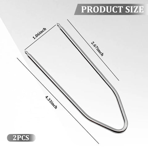 2 Piece Car Radio Removal Tool Set With V Shaped Pry Tools For Vehicle Stereo Disassembly Stainless Steel Universal Fit Automotive Audio CD DVD Release Kit