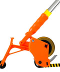 Heavy Duty Floor Tape Applicator For Driveways And Warehouses With Manual Push Marking Tool Non Slip Grip Adjustable Pressure Reusable Tape Roller Workhorse Includes Three Refill Rolls For Aisles And Sports Courts. Orange ABS tape applicator with handle and roll