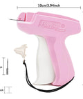 Clothing Repair Gun Kit With 5mm Mini Fasteners In Black And White, Durable Invisible Stitches For Quick Hem Fix, Pink Handle Tool