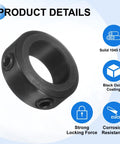 Set Screw Shaft Collars 16mm Bore 1045 Carbon Steel 26mm OD 10mm Wide Axle Collar Clamp For Linear Rod Guidance 4 Pack Heavy Duty Locking Black Oxide Finish