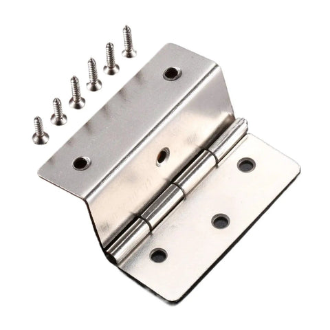 Rotating Concealed Hinges For Furniture Cabinet Drawers 44mm Three Page Folded Hinge with screws visible