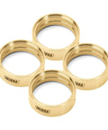Brass Inner Beadlock Rings 1.3 Inch 27g Each Gold Color Upgrade For One Twenty Four And One Eighteen RC Crawlers Beef Up Anti Roll Over Stability