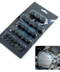 30 Pc Car Bolt Covers And Nut Cap Set For Honda Vehicles With Decorative Hex Head Dome Dust Protection Kit Includes 0.8 1.0 1.2 1.4 Cm Sizes Durable Plastic Coated Shields To Stop Rust Dirt And Moisture Quick And Easy Install, black hex nut caps on blister pack