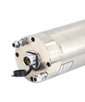 Badass Industrial Grade Constant Torque Spindle Motor With Er20 Chuck Nut 220V 380V 400Hz Up To 24000 Rpm Slotting Cutter Arbor Kit showing connectors and motor back.