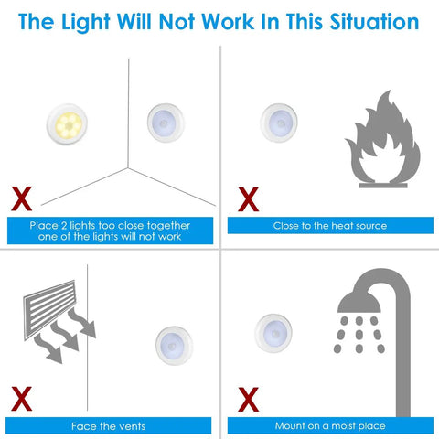 Upgraded 3.15 Inch Wireless Motion Sensor Light Cordless Battery Powered No Wires Needed Stick On LED Night Light For Closet Stair Hallway Under Cabinet And Kitchen Warm White Pack Of 3