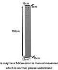 Heavy Duty Built Like A Tank EV Charger Station Box With Weatherproof Rain Shield Ground Mount dimensions 150cm x 22cm in gray.