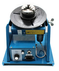3 Jaw Rotary Welding Positioner Turntable With 2.5 Inch Mini Lathe Chuck 110V front view showing speed control and power input.