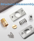Stainless Steel Ball Catch for Top Of Door And Closet Doors Recessed Install Adjustable Spring Heavy Duty Latch Hardware 2 Pack Replacement Kit