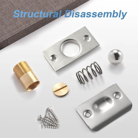 Stainless Steel Ball Catch for Top Of Door And Closet Doors Recessed Install Adjustable Spring Heavy Duty Latch Hardware 2 Pack Replacement Kit