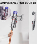 Dyson V7/V8 cordless vacuum wall-mount docking station, gray plastic