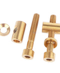 Road Ready Titanium Bolt Nut Washer Set For Cycling Thomson Seatpost Gold 2 Pieces M5x30mm Hardware With Nuts And Washers