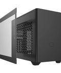 Side view of NR200P V2 Mini ITX PC Case Built For SFX PSU 280mm AIO Ready 357mm Vertical GPU Mount Tempered Glass DIY Friendly
