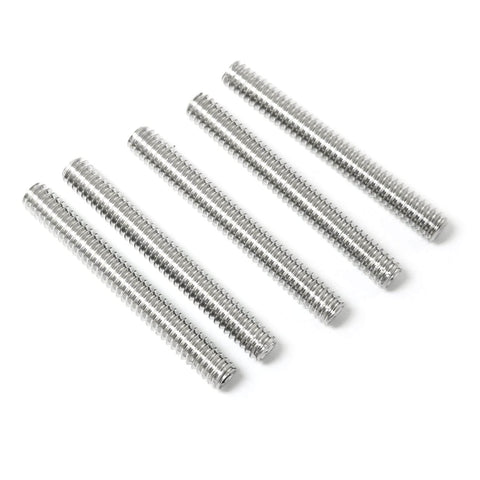 5 Pack 1/4-20 X 2 Hex Socket Set Screws 304 Stainless Steel Full Thread Cup Point Grub Screws Heavy Duty