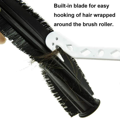 Hair wrapped around brush roller in 10 Pack Replacement Side Brushes And Filters For Shark ION Robot Vacuum Models R85 RV850 S86 S87 S88