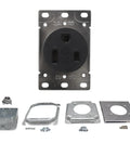 Heavy Duty Nema 6 50R Power Outlet For Welders And Home Workshops featuring flush mount and accessories in galvanized steel.