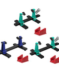 Multifunctional Welding Jig With Adjustable Cable Clamp And Slip Base For Electronics Assembly And Circuit Board Soldering Sweet Grip No Sweat Setup Heavy Duty Fixturing Tool, featuring multiple clamps and red supports.