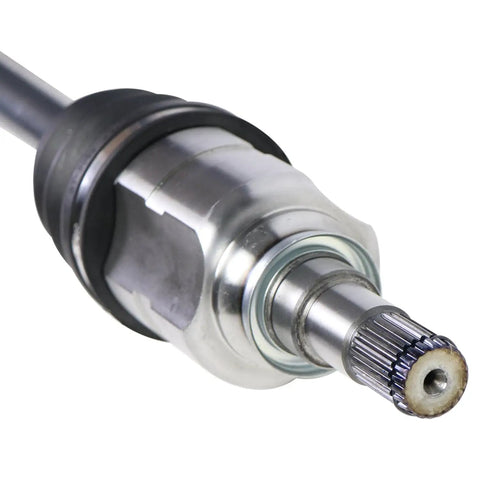 CV Axle Shaft Assembly Left Front Driver Side NCV69583 Drop In Premium OE Fit Balanced For Smooth Vibration Free Performance With High Grade Materials And Durable Front Left Axle Replacement close-up of splined end