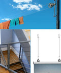 Stainless Steel Wire Rope 316 Marine Grade 7x7 Cable used for clothesline, stair railing, and picture hanging kit.