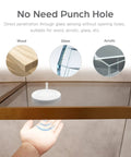 Wood Panel Penetrating Touch Sensor LED Dimmer Switch With Hand Sweep Control showing no-need punch hole feature on wood surface.