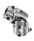 Chrome Steering Universal Joint Shaft 1 Inch DD By Three Quarters Inch DD, Heavy Duty Single U Joint, 83mm Total Length, 4000rpm Max