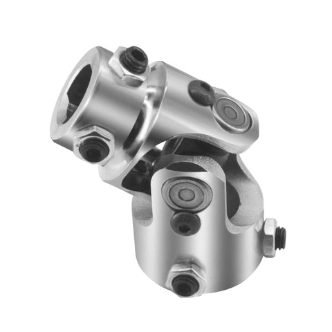 Chrome Steering Universal Joint Shaft 1 Inch DD By Three Quarters Inch DD, Heavy Duty Single U Joint, 83mm Total Length, 4000rpm Max