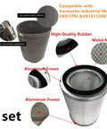 HEPA Cartridge Vacuum Filter And Pre-Filter With Clamp For Vacmaster Industrial VK811PH VK1011SIWTH, showing components.