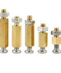 All In One Bolt Screw And Nut Kit For PC Builds And DIY Projects With Hex Head Spacers Standoffs Pillars And Brass Brackets In M2.5 To M6 Sizes 5mm And 8mm Variants No Fuss Twenty Piece Set Easy Install And Ready To Tinker, brass standoffs